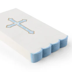 Sky Blue Cross Guest Towels 20ct