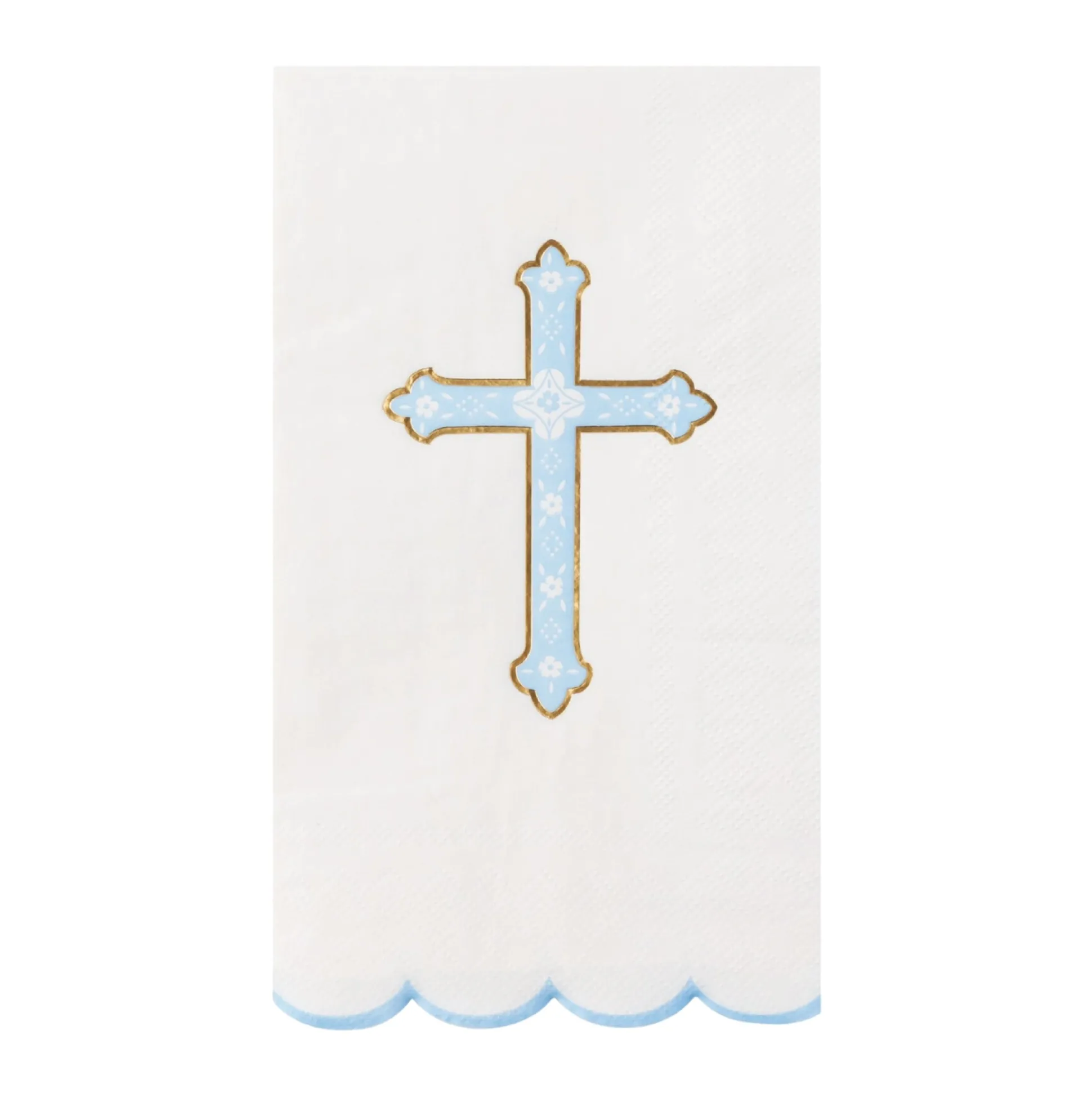 Sky Blue Cross Guest Towels 20ct