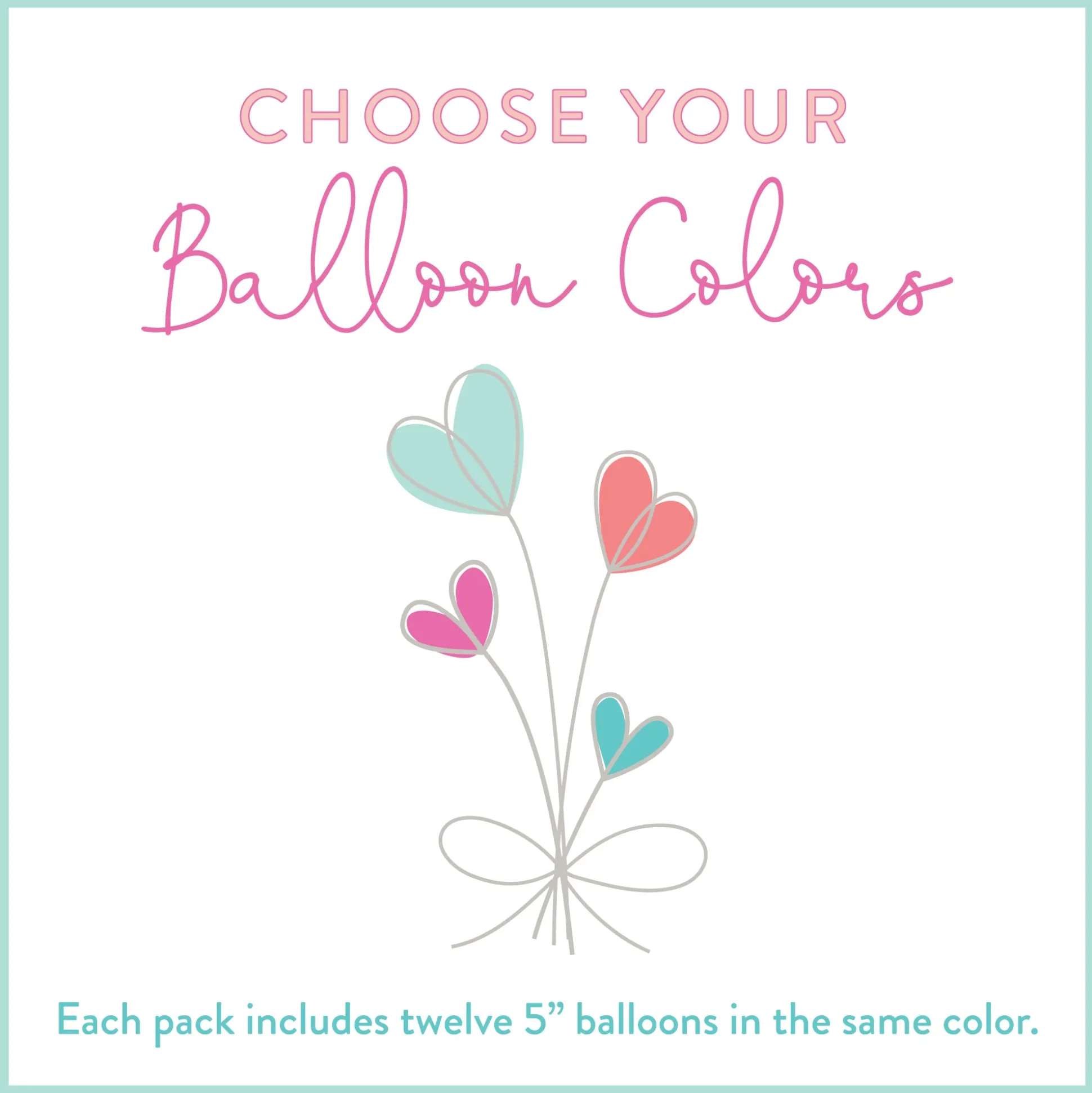 5" Small Latex Balloons Pack of 12 - Choose Your Color