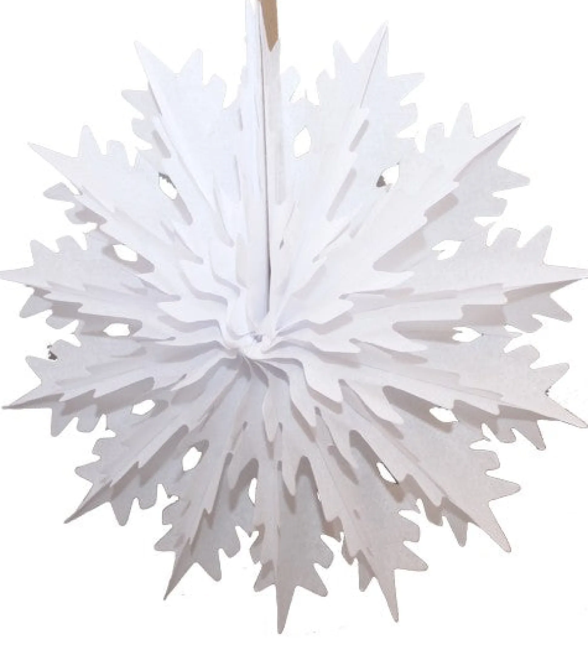 Small White Tissue Paper Snowflake 15in