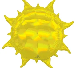 Smiling Iridescent Sun Balloon 27in