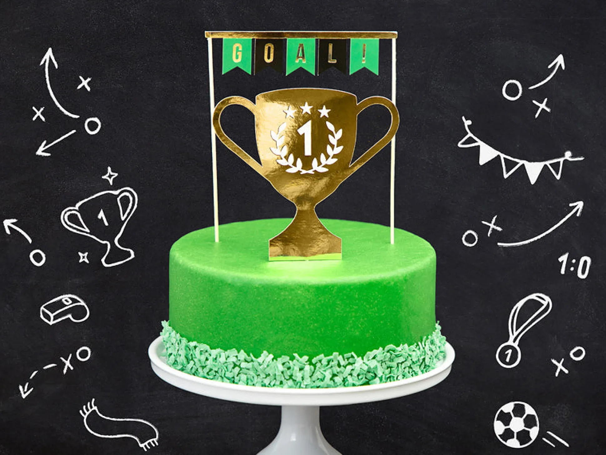 Soccer Party Cake Toppers 2ct