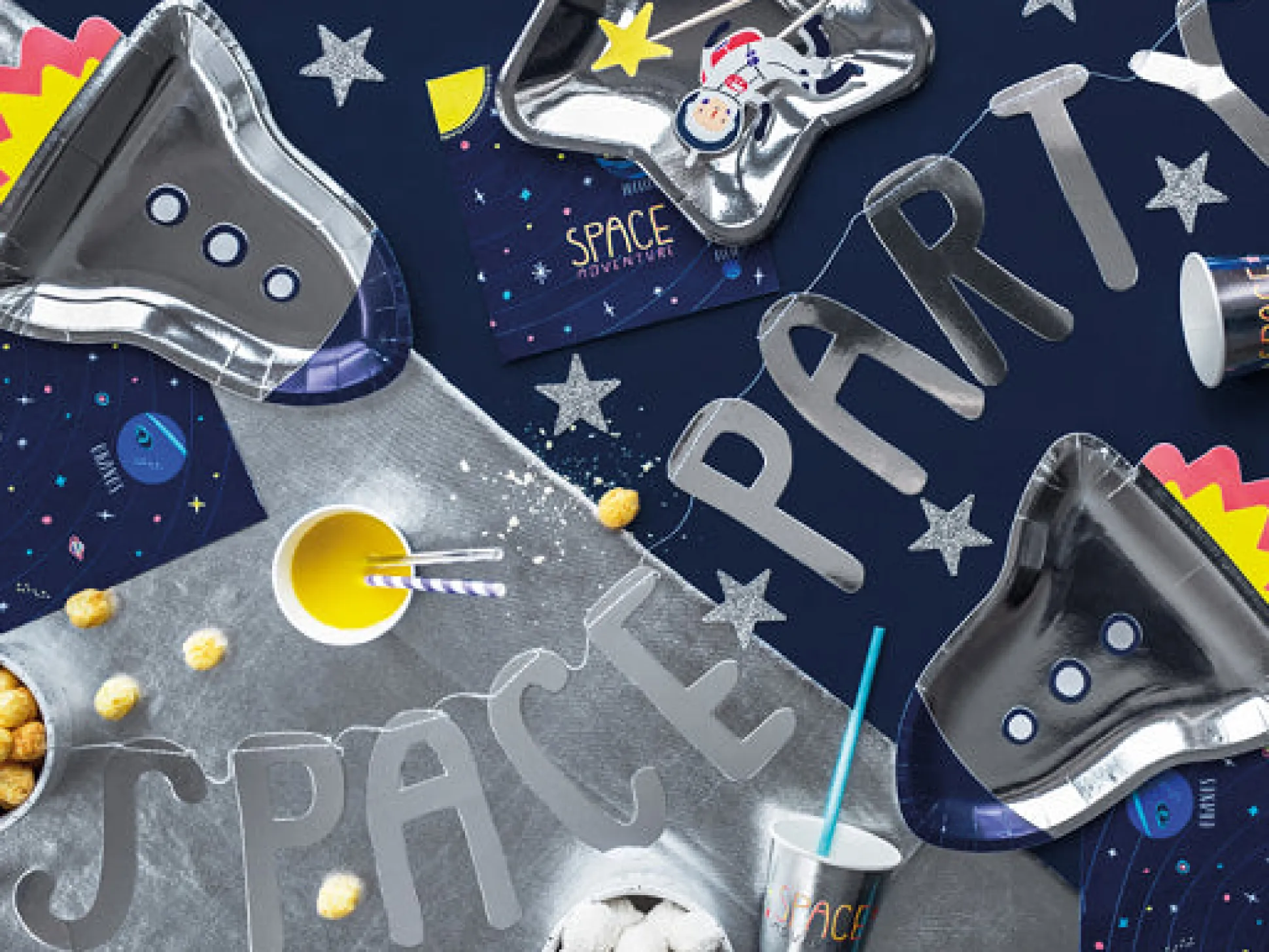Space Rocket Lunch Plates 6ct