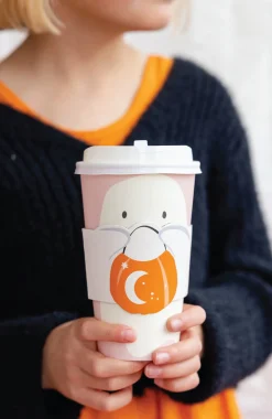 Spooky Cute Ghost Coffee Cups & Lids 8ct