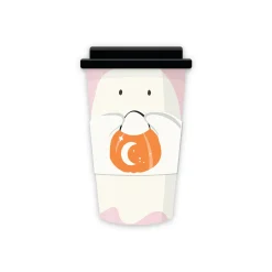 Spooky Cute Ghost Coffee Cups & Lids 8ct