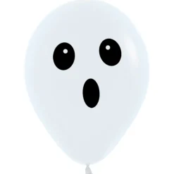 Spooky Halloween Ghost Latex Balloons 6ct
