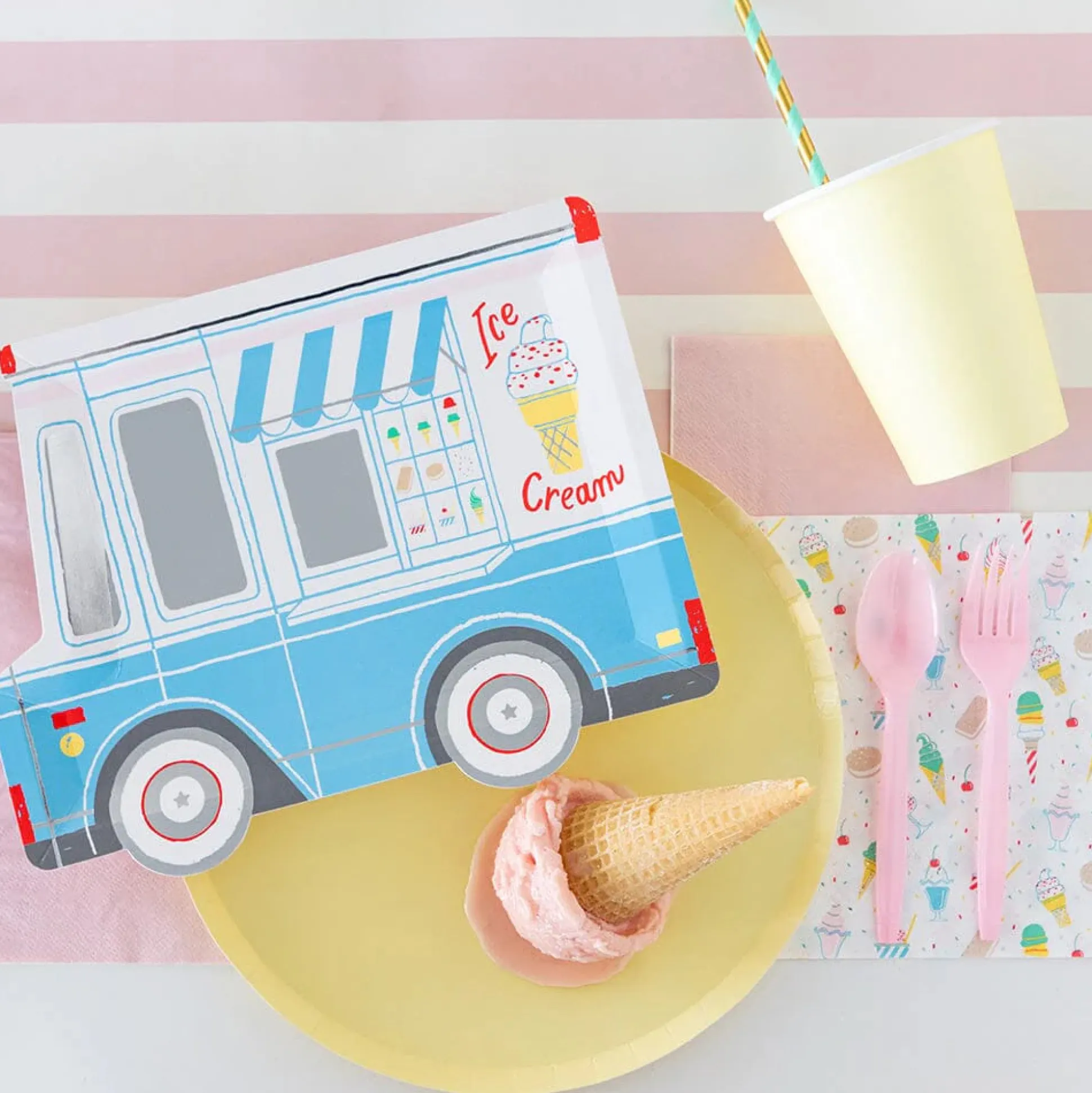 Sprinkled Ice Cream Lunch Napkins 16ct