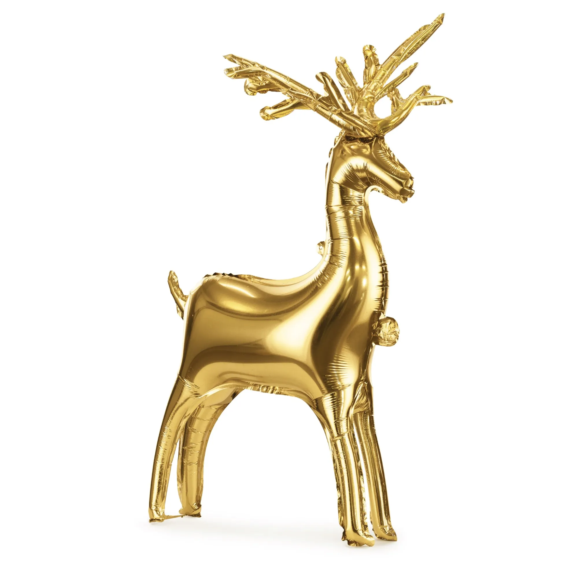 Standing Gold Reindeer Foil Balloon