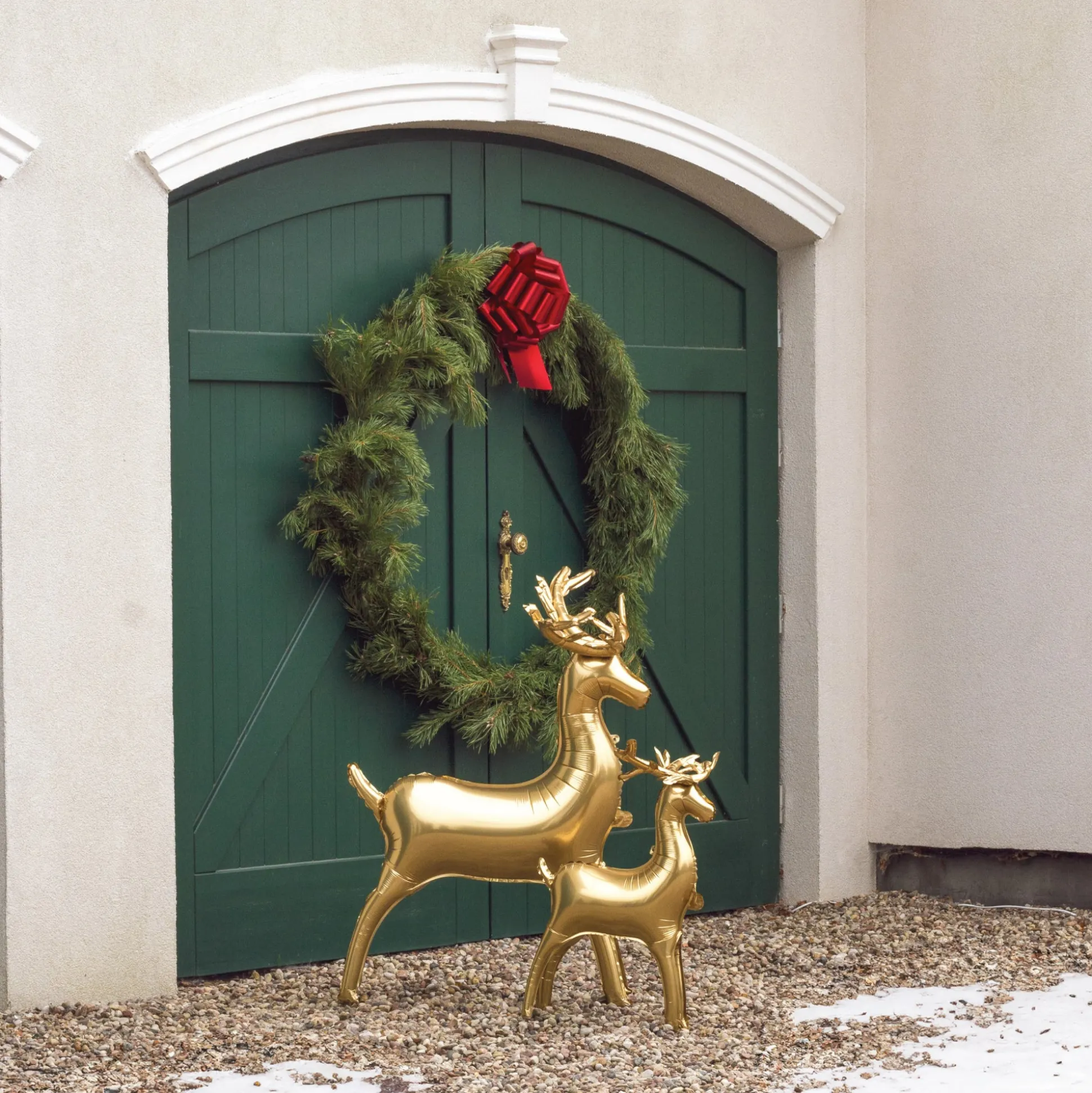 Standing Gold Reindeer Foil Balloon
