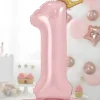 Standing Pink Princess Number 1 Balloon 33in