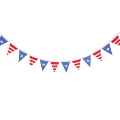 Stars & Stripes Outdoor Fabric Pennant Banner 8ft