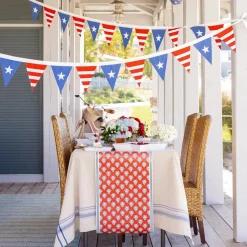 Stars & Stripes Outdoor Fabric Pennant Banner 8ft
