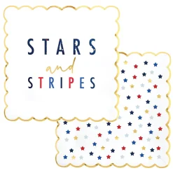 Stars & Stripes Square Lunch Plates 8ct
