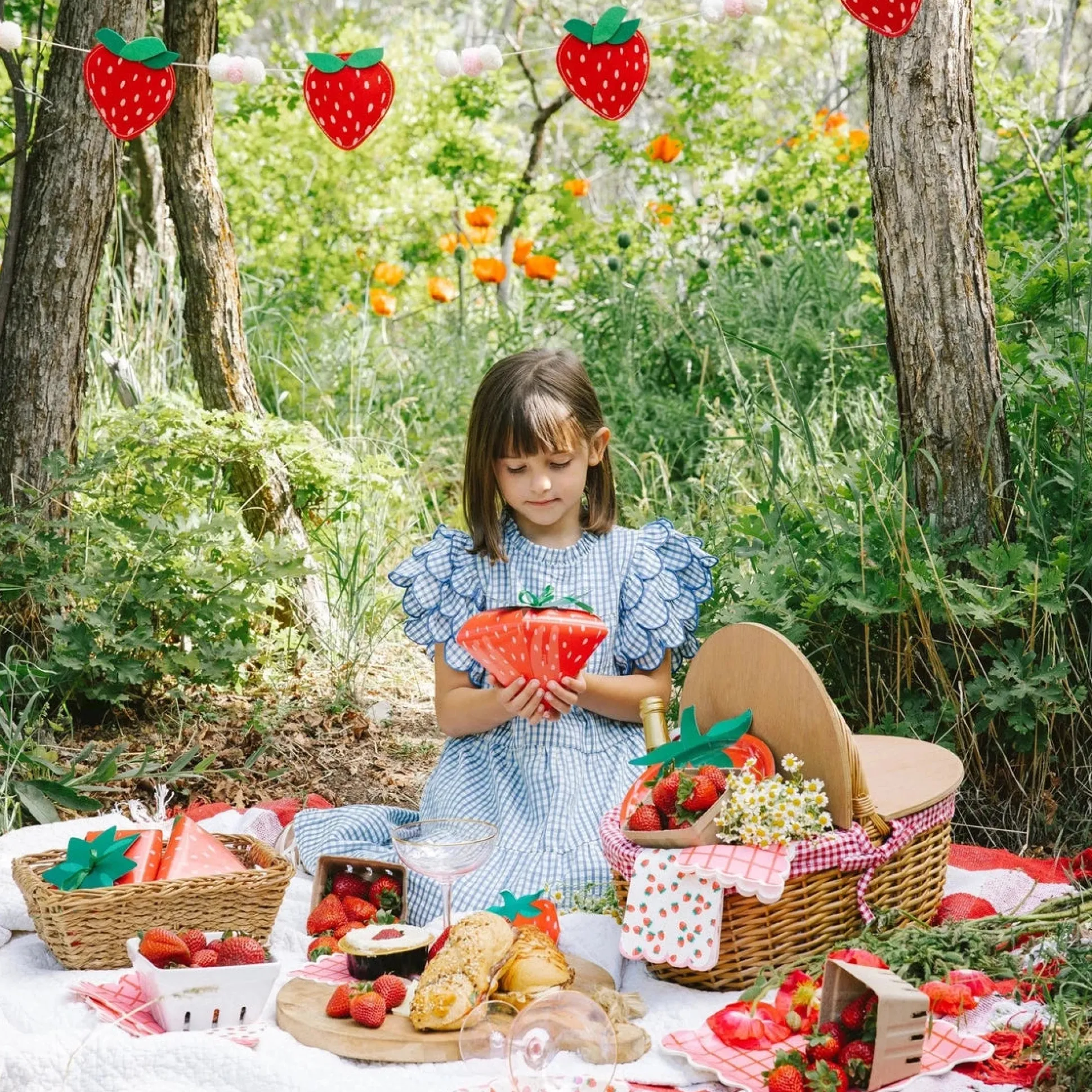 Strawberry Felt Banner 6ft