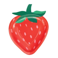 Strawberry Shaped Dessert Plates 8ct