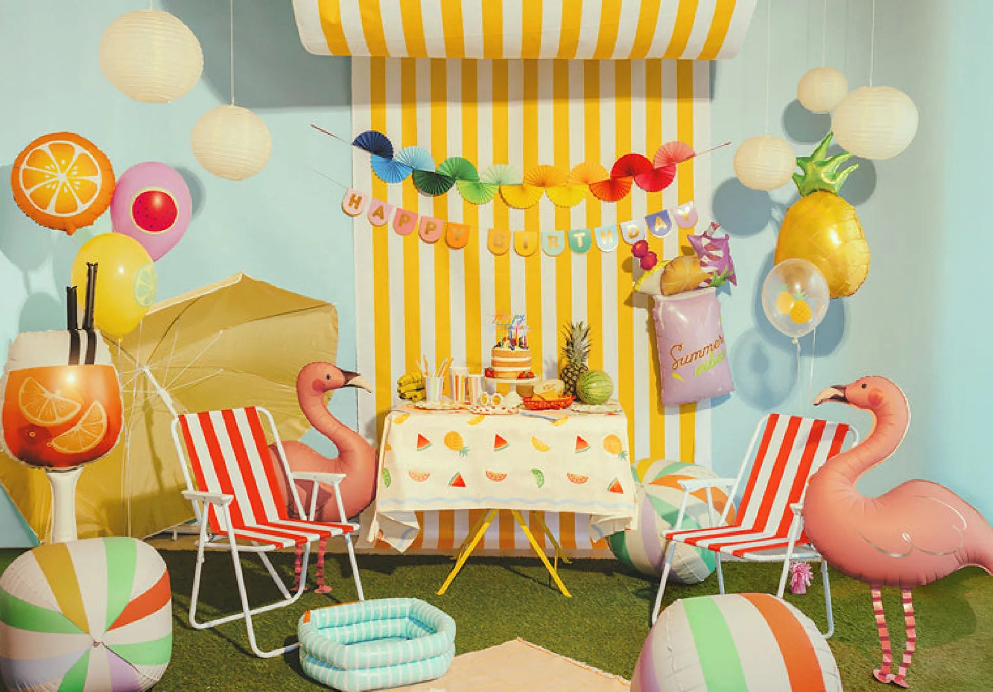 Summer Vibes Cocktail Foil Balloon 31.1in