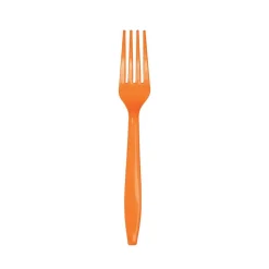 Sunkissed Orange Plastic Forks 24ct