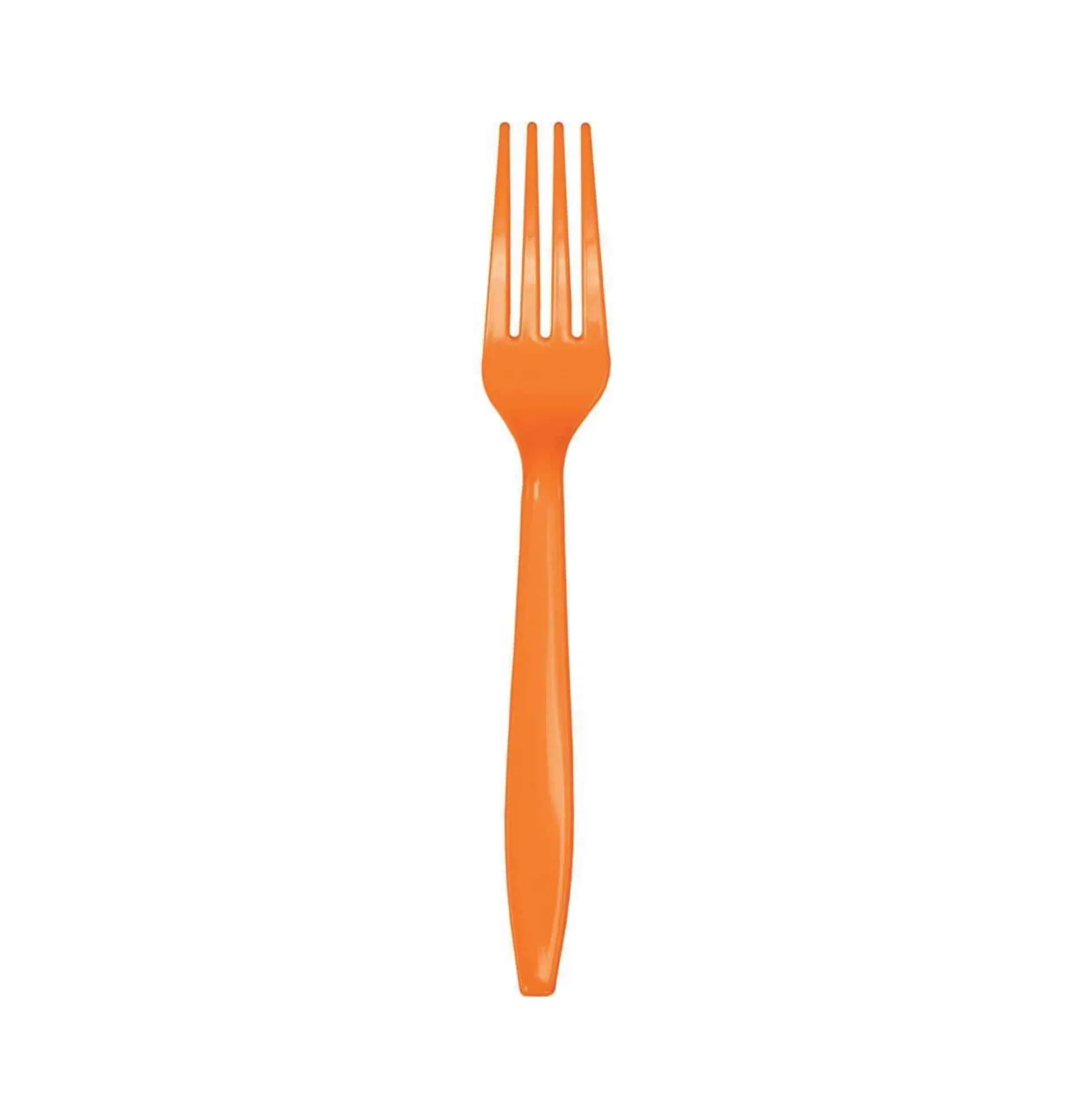 Sunkissed Orange Plastic Forks 24ct