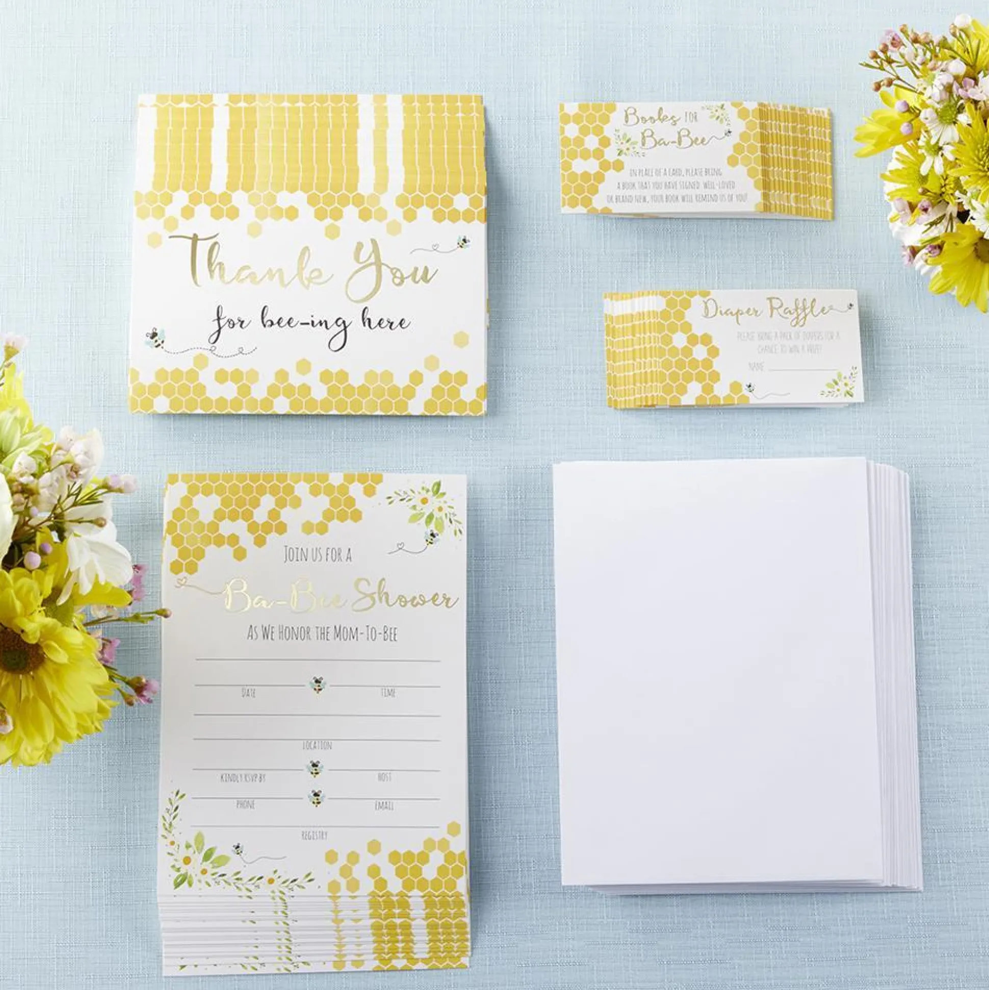 Sweet as Can Bee Invitations & Thank You Card Set 25ct