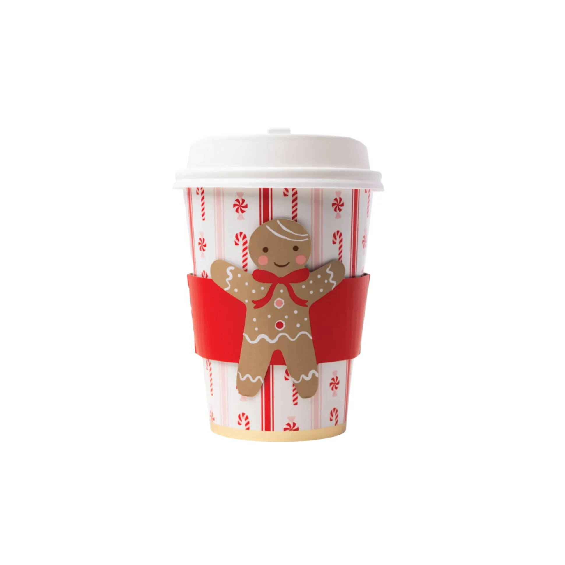 Sweet Gingerbread Coffee Cups & Lids 8ct