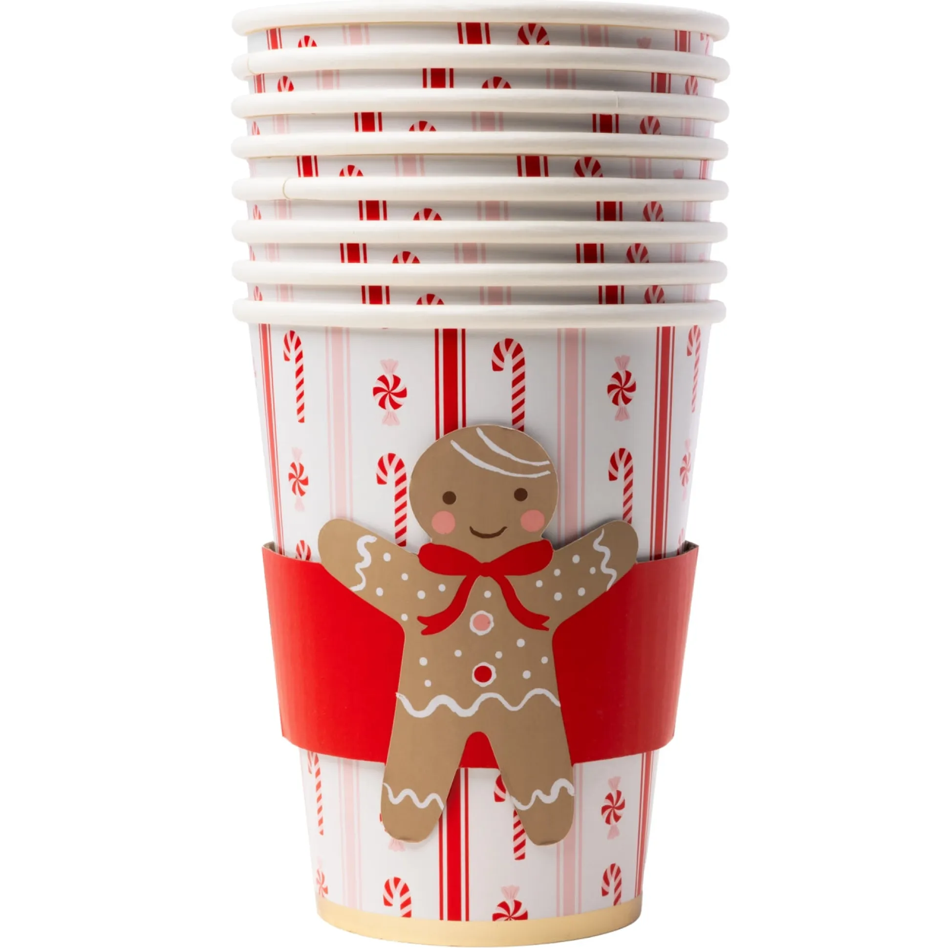 Sweet Gingerbread Coffee Cups & Lids 8ct