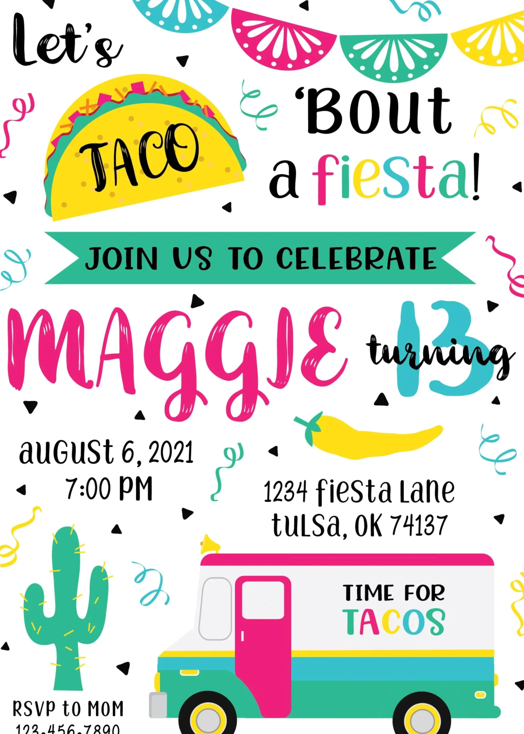 Taco Bout a Fiesta Birthday Invitation