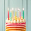 Tall Rainbow Birthday Candles 16ct