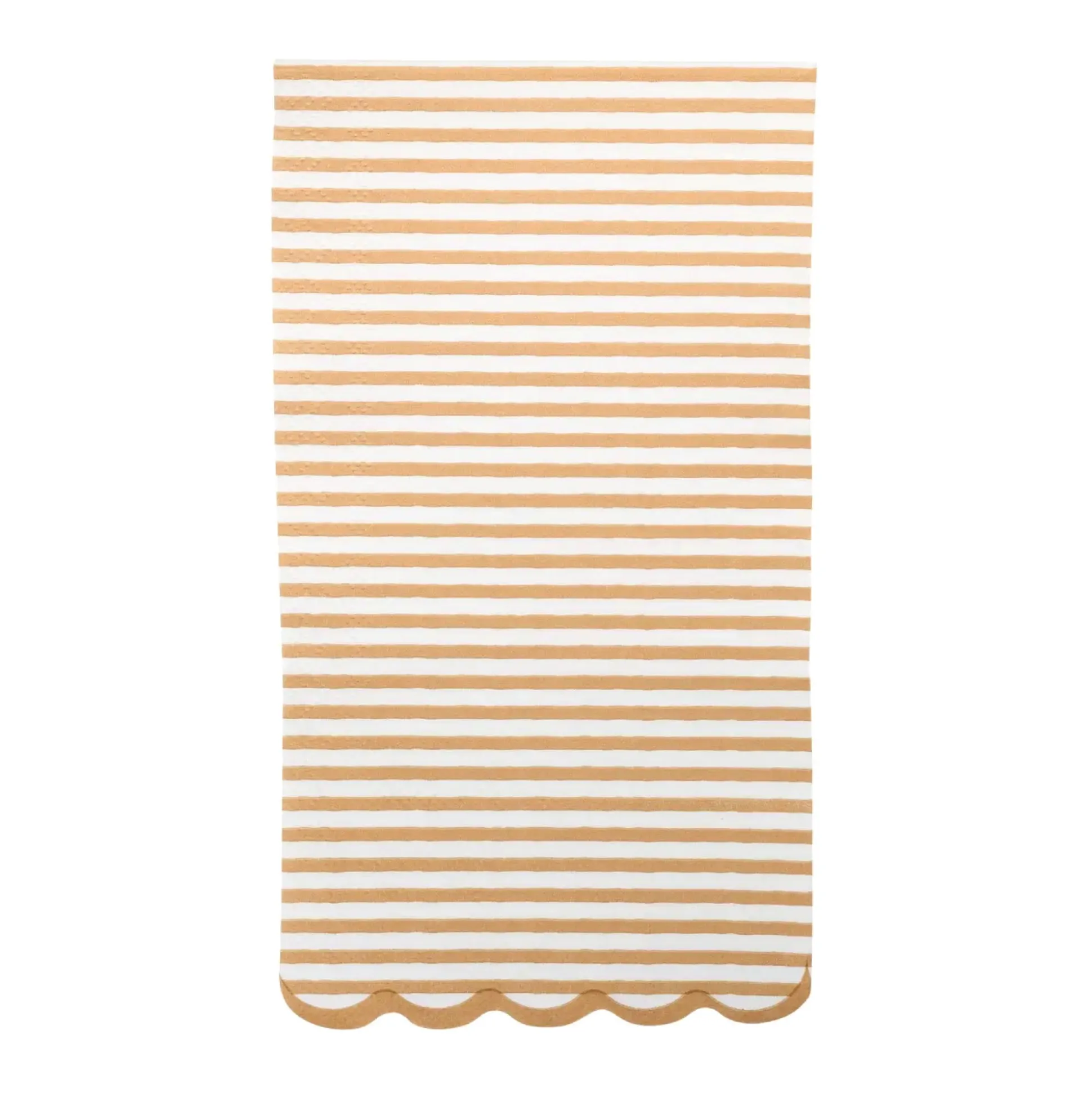 Tan Striped Guest Towels 24ct