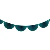 Teal Bunting Fan Garland 10ft