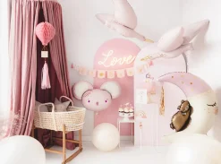 Teddy Bear on the Moon Pink Foil Balloon 34in