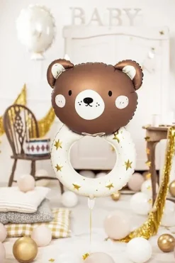 Teddy Bear Rattle Balloon 26in
