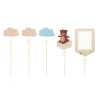 Teddy Bear 1st Birthday Cake Toppers 5ct