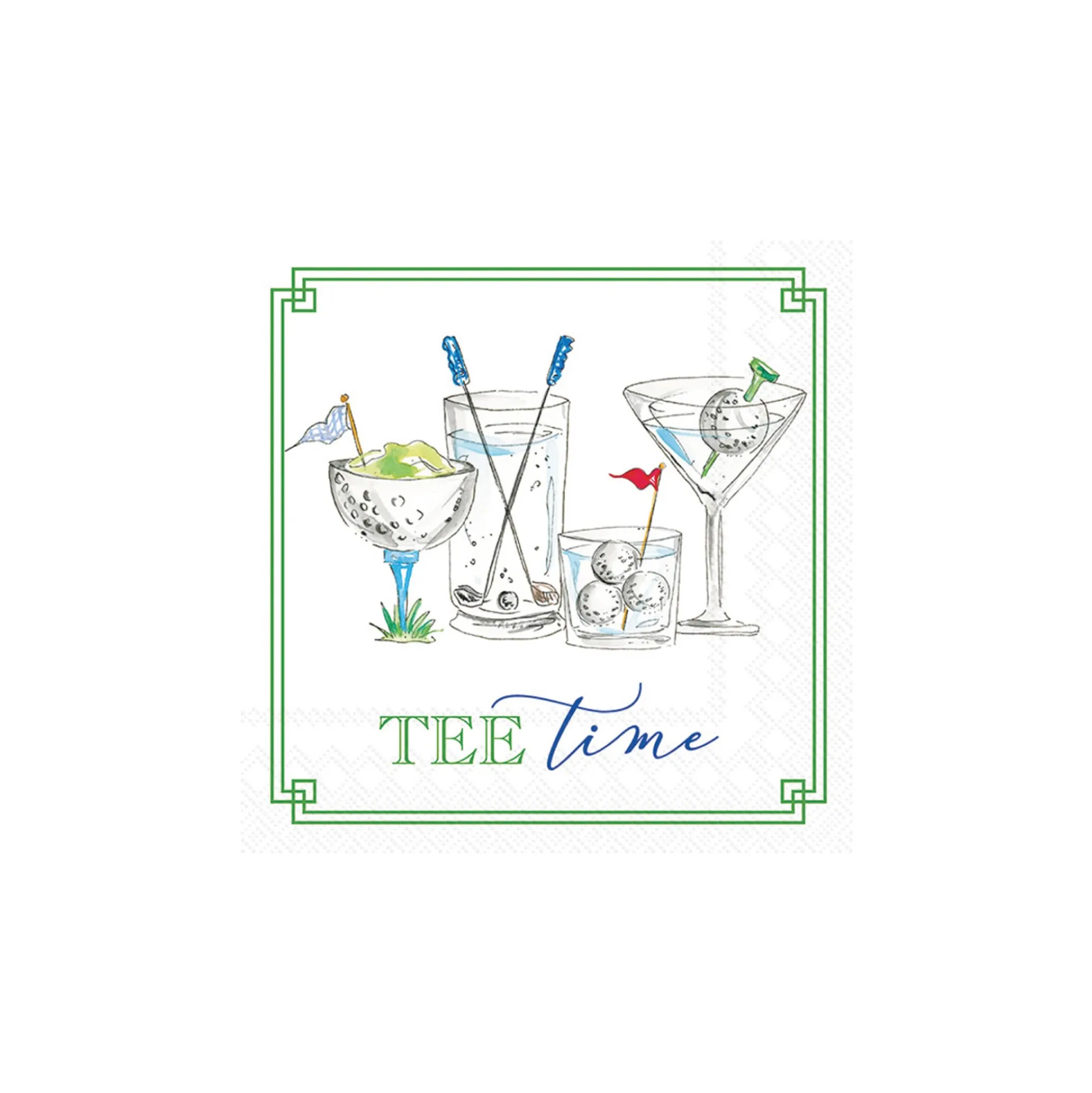 Tee Time Golf Dessert Napkins 20ct