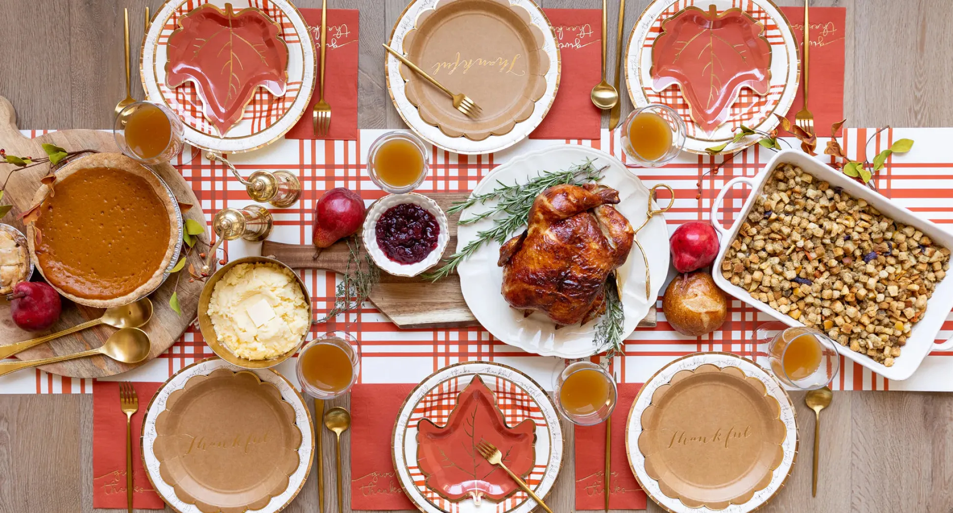 Thankful Kraft Scalloped Lunch Plates 8ct