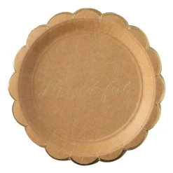 Thankful Kraft Scalloped Lunch Plates 8ct