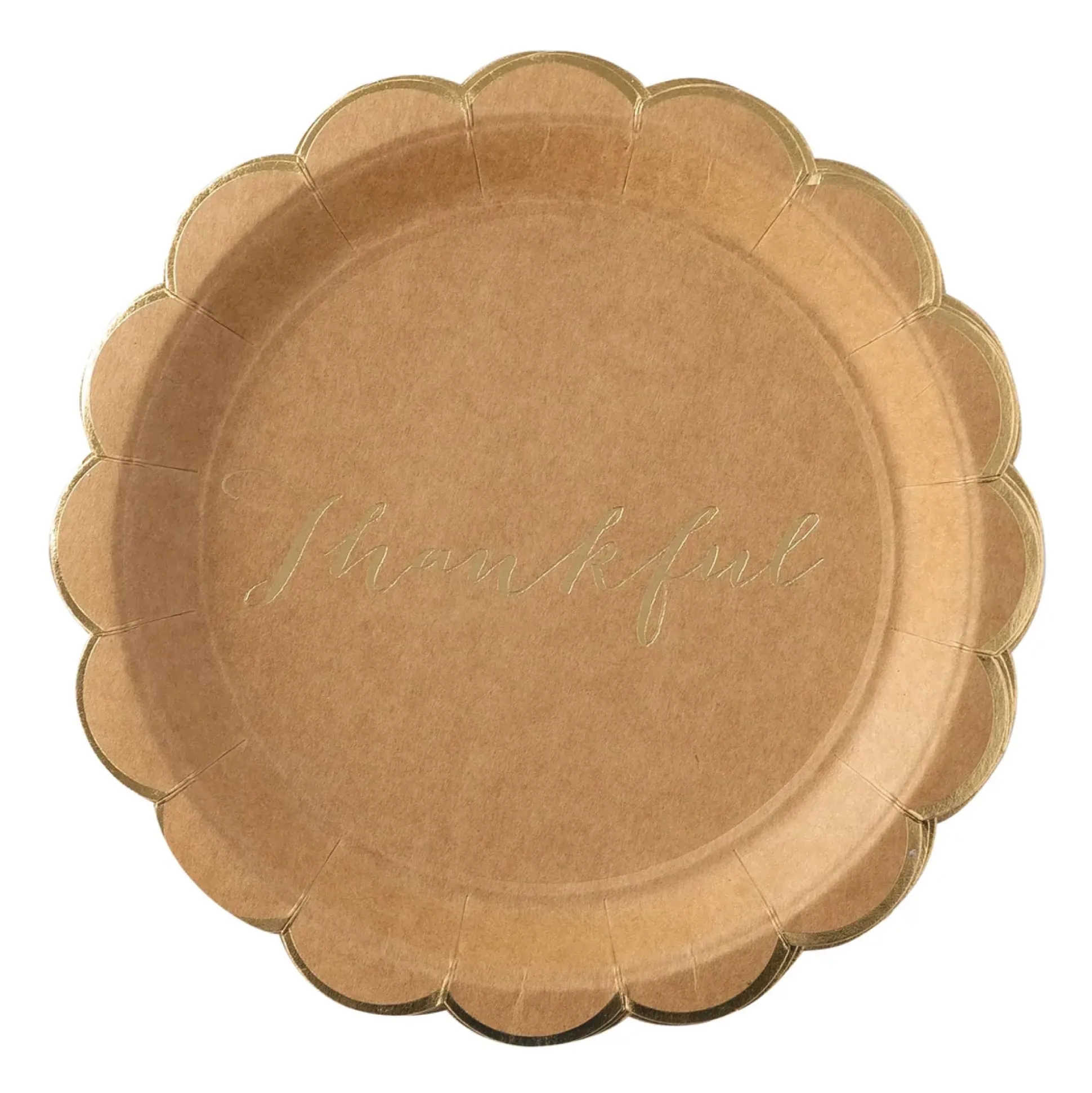 Thankful Kraft Scalloped Lunch Plates 8ct