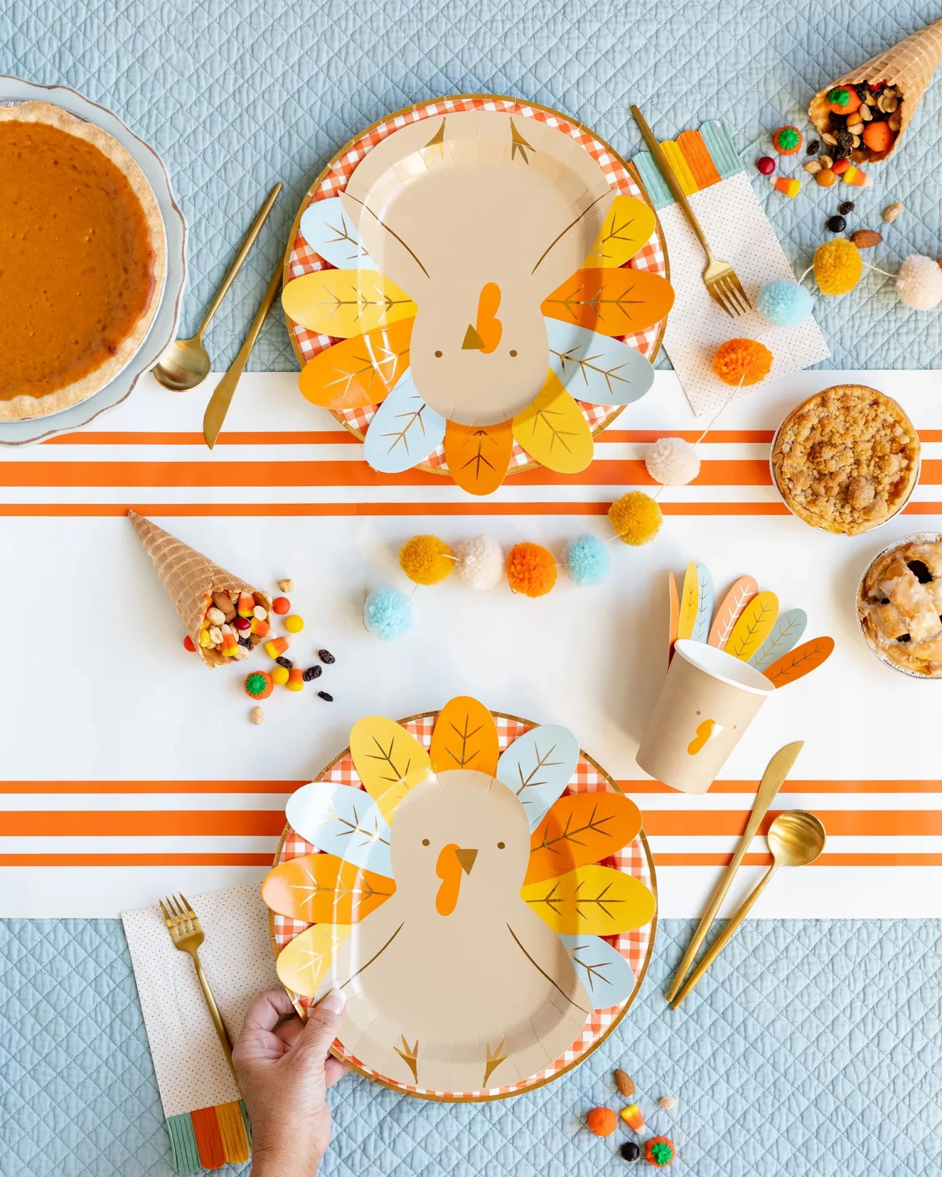 Thanksgiving Turkey Lunch Plates 8ct