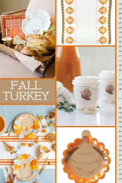 Thanksgiving Turkey Lunch Plates 8ct