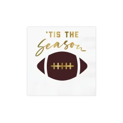 Tis the Season Football Dessert Napkins 20ct