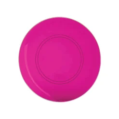 Transparent Hot Pink & Gold Rim Plastic Dessert Plates 10ct