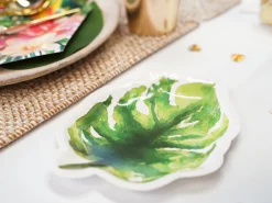 Tropical Leaf Dessert Plates 8ct