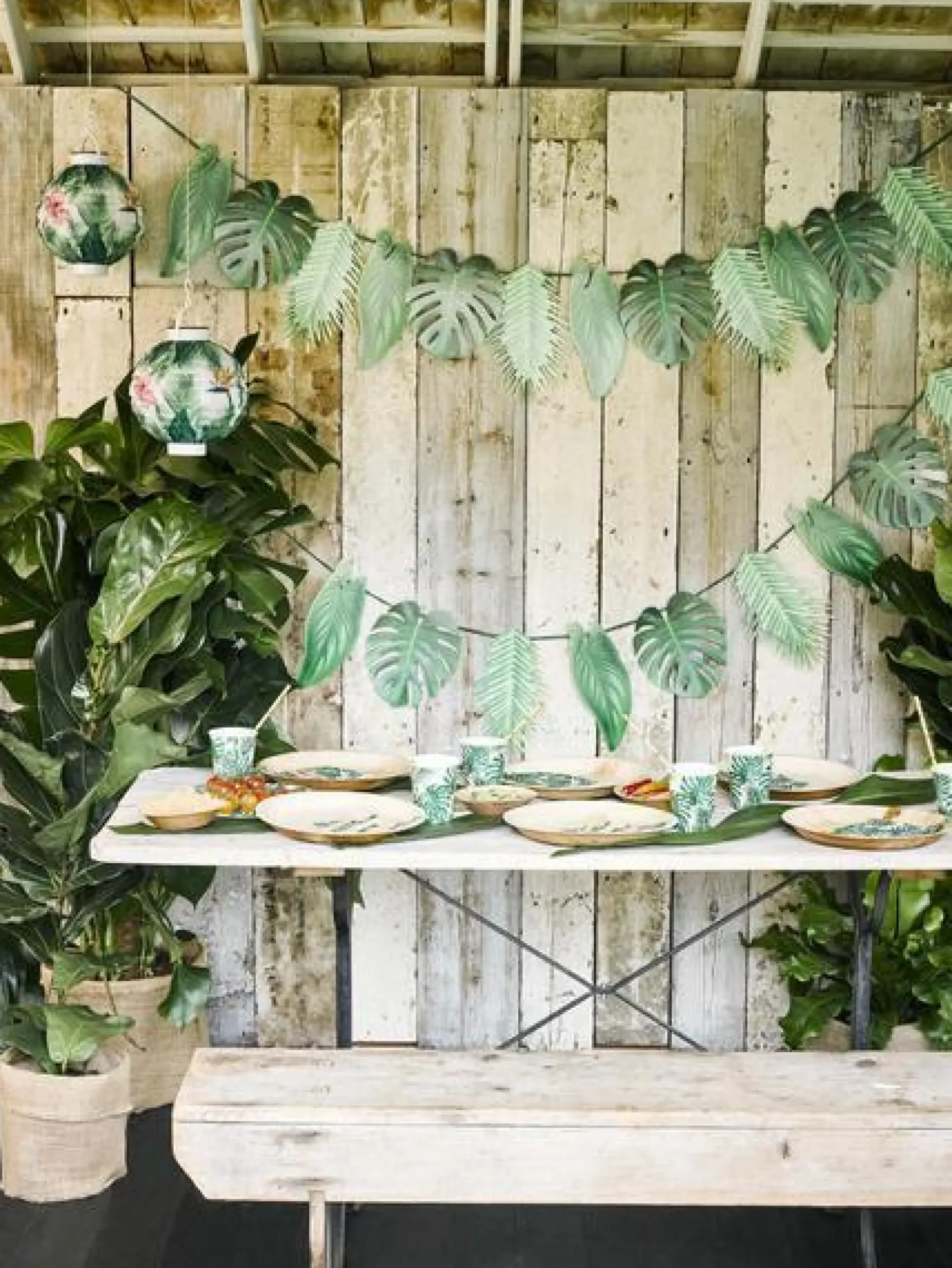 Tropical Palm Leaf Garland 5ft