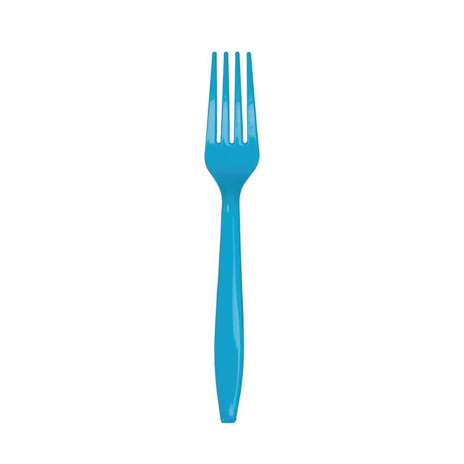 Turquoise Plastic Forks 24ct