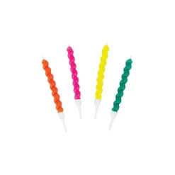 Twirl Multicolored Birthday Candles 8ct