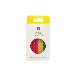 Twirl Multicolored Birthday Candles 8ct