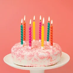 Twirl Multicolored Birthday Candles 8ct