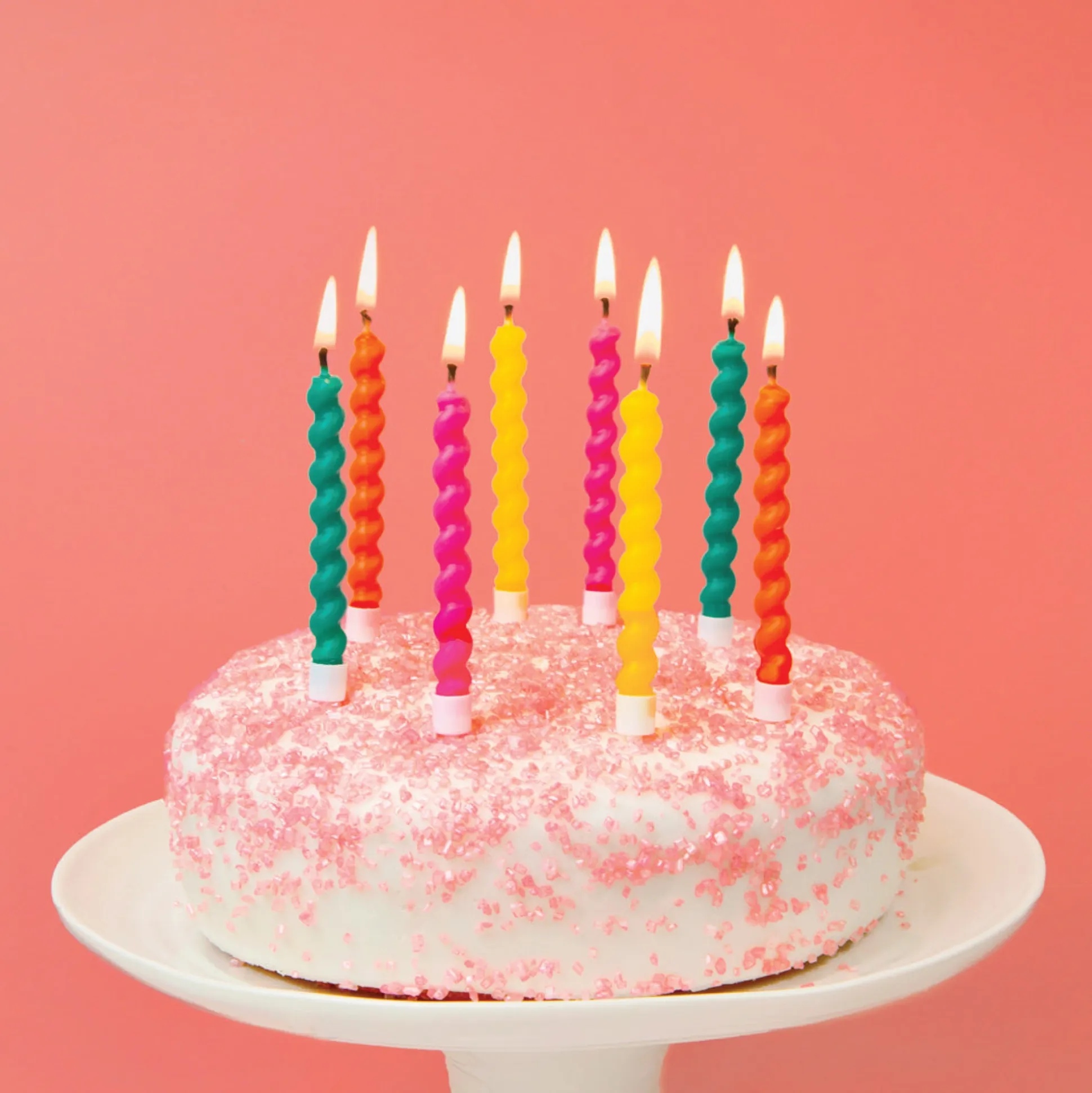 Twirl Multicolored Birthday Candles 8ct