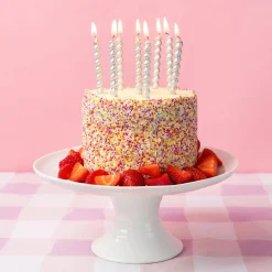 Twirl Silver Birthday Candles 8ct