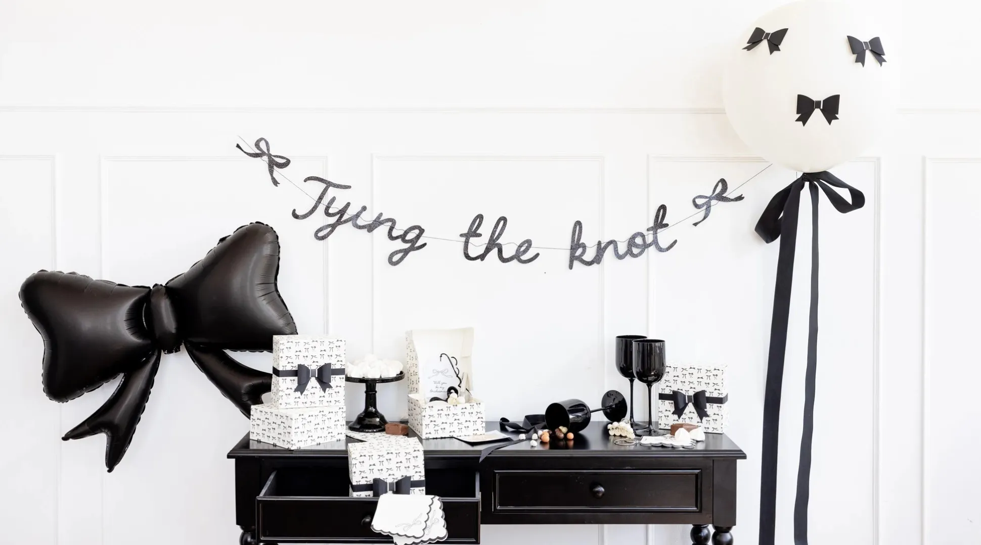 Tying the Knot Glitter Banner 4.5ft