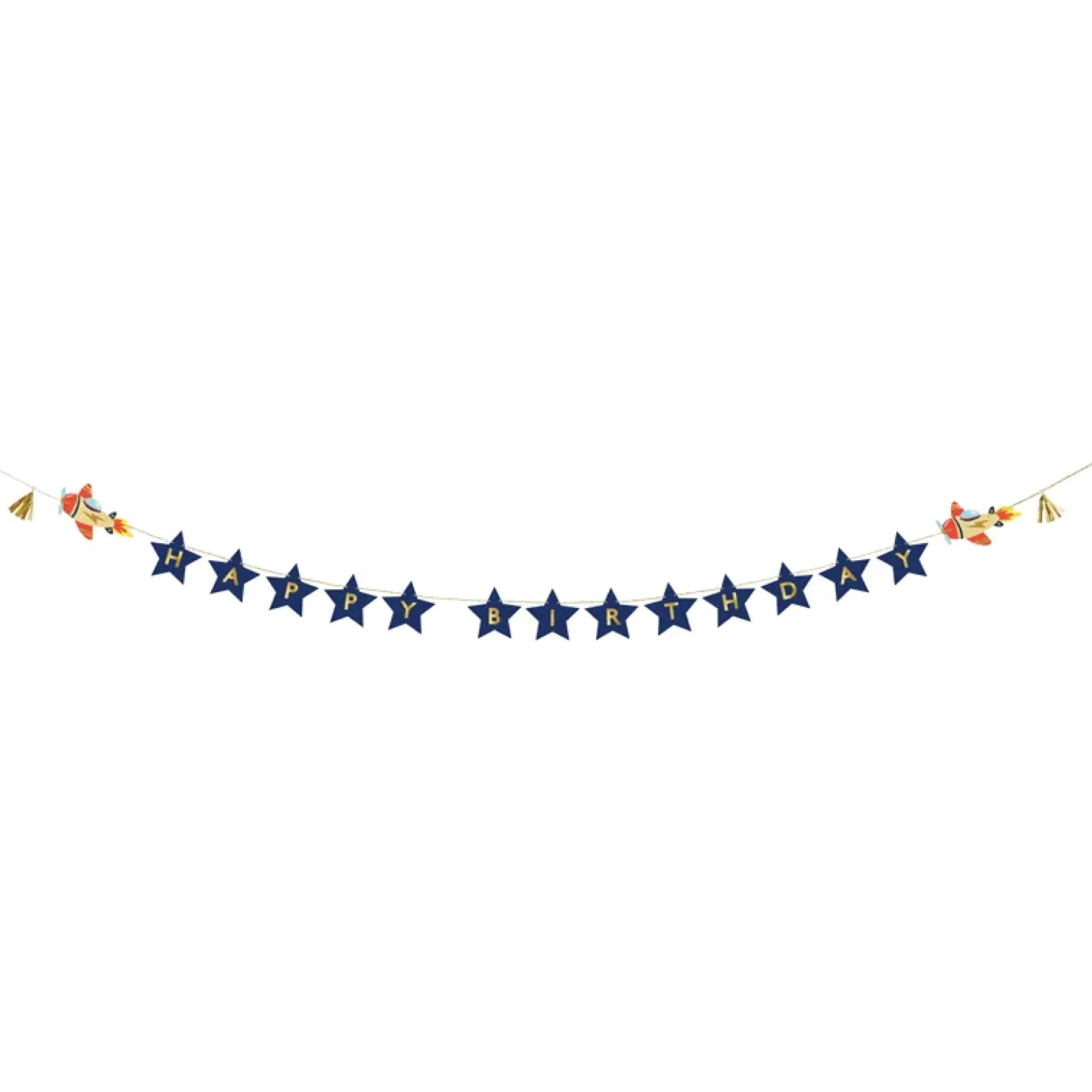 Vintage Airplane Happy Birthday Banner 8ft